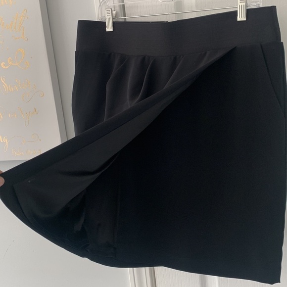 Club Monaco Benellie Skirt 10 faux wrap pleated midi elastic waist pockets - Picture 13 of 14